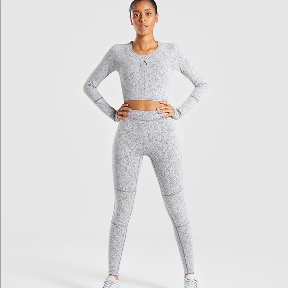 GYMSHARK fleur texture legging